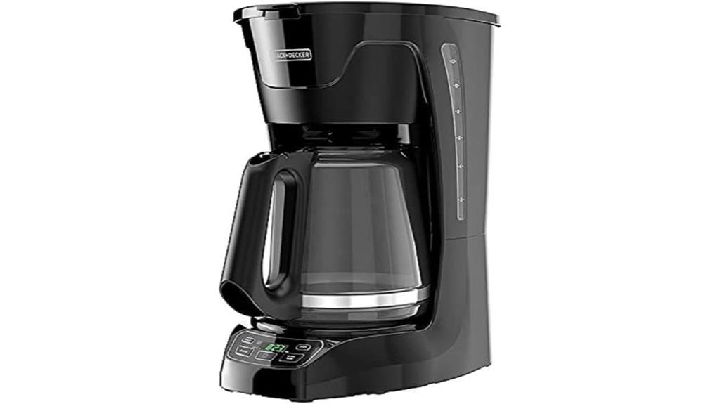 12 cup programmable black coffeemaker