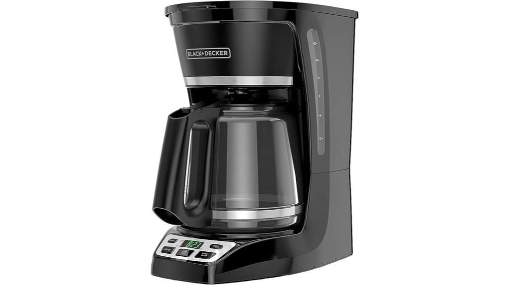 12 cup programmable coffeemaker black