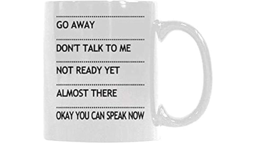 coffee mug with message