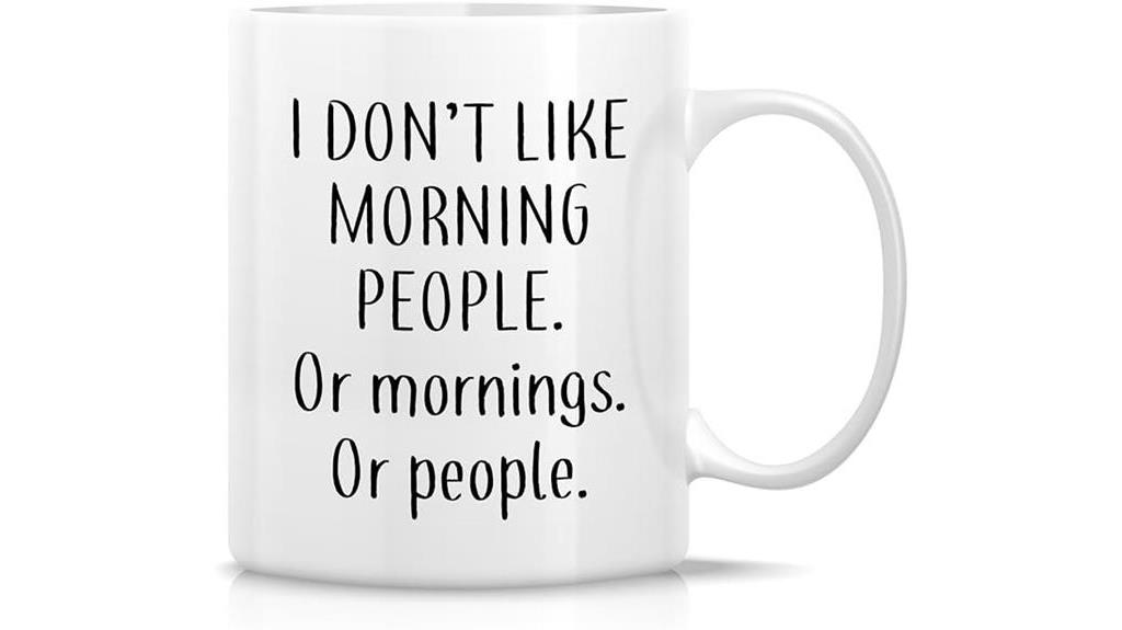 funny morning people mug