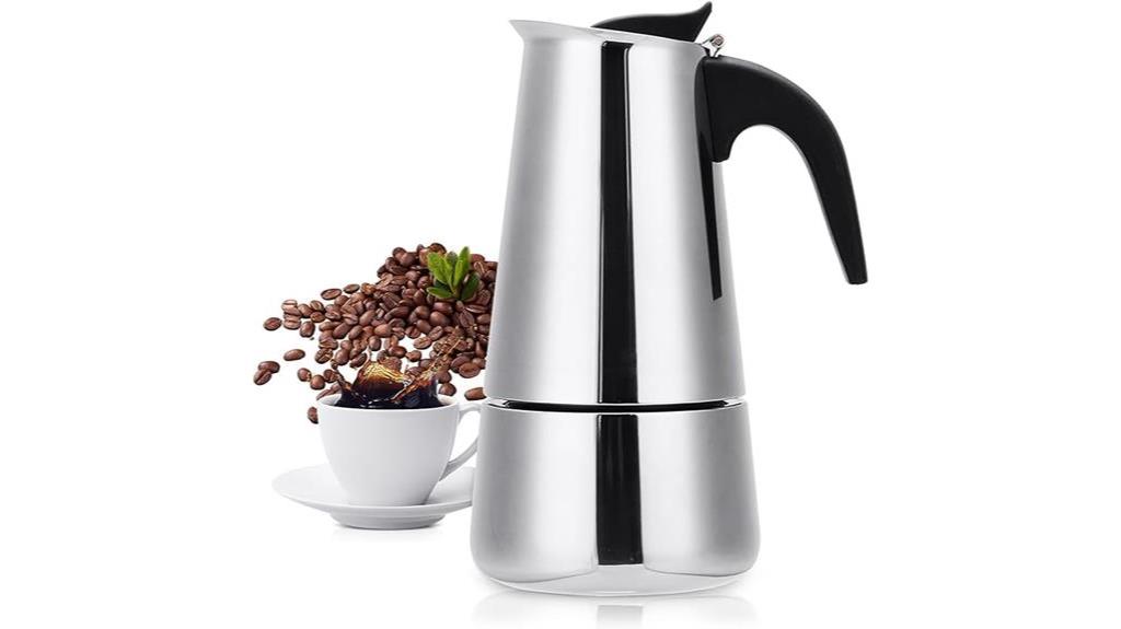 induction compatible 6 cup moka pot