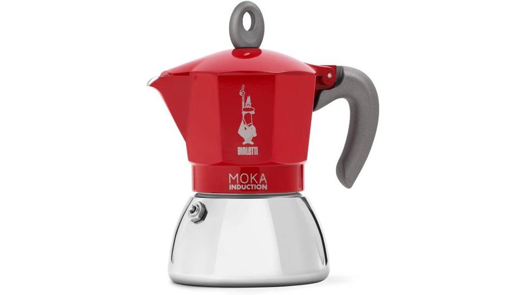 moka induction red pot