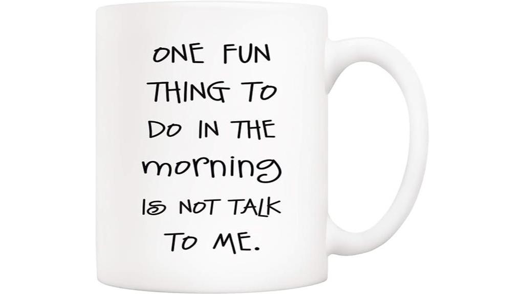 sarcastic morning coffee mug