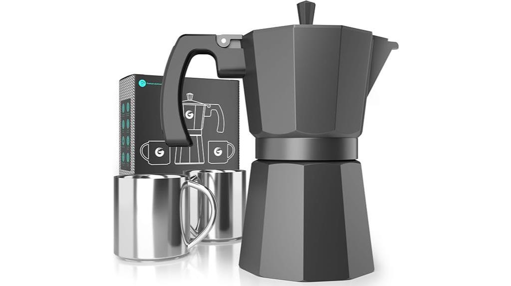 stylish and efficient stovetop espresso