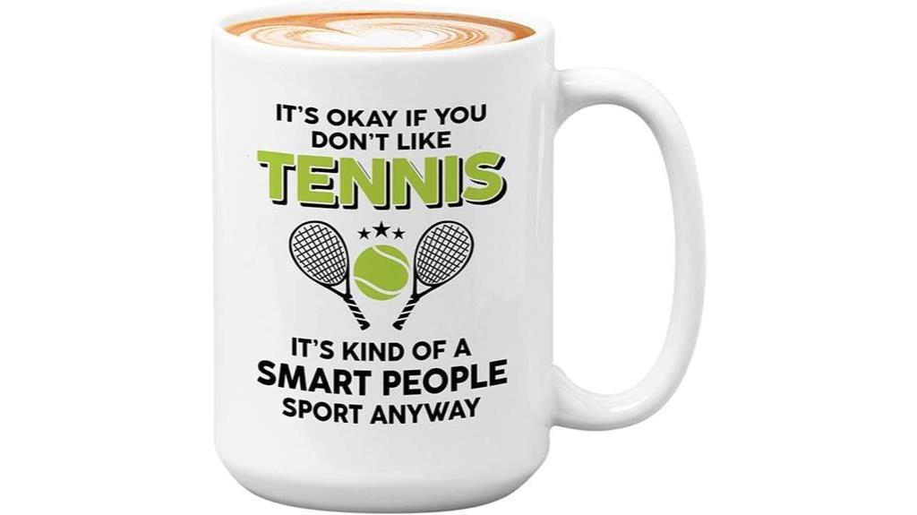 tennis player themed mug