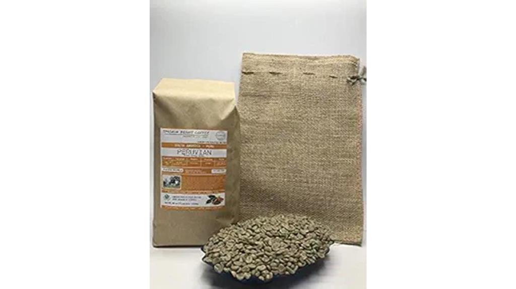 unroasted 5 pound peru arabica